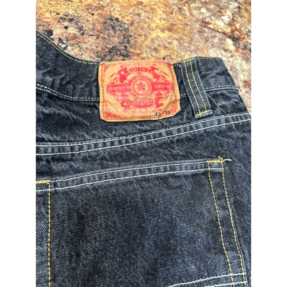 PJ Mark 90s Black Acid Wash Straight Jeans - Picture 3 of 5